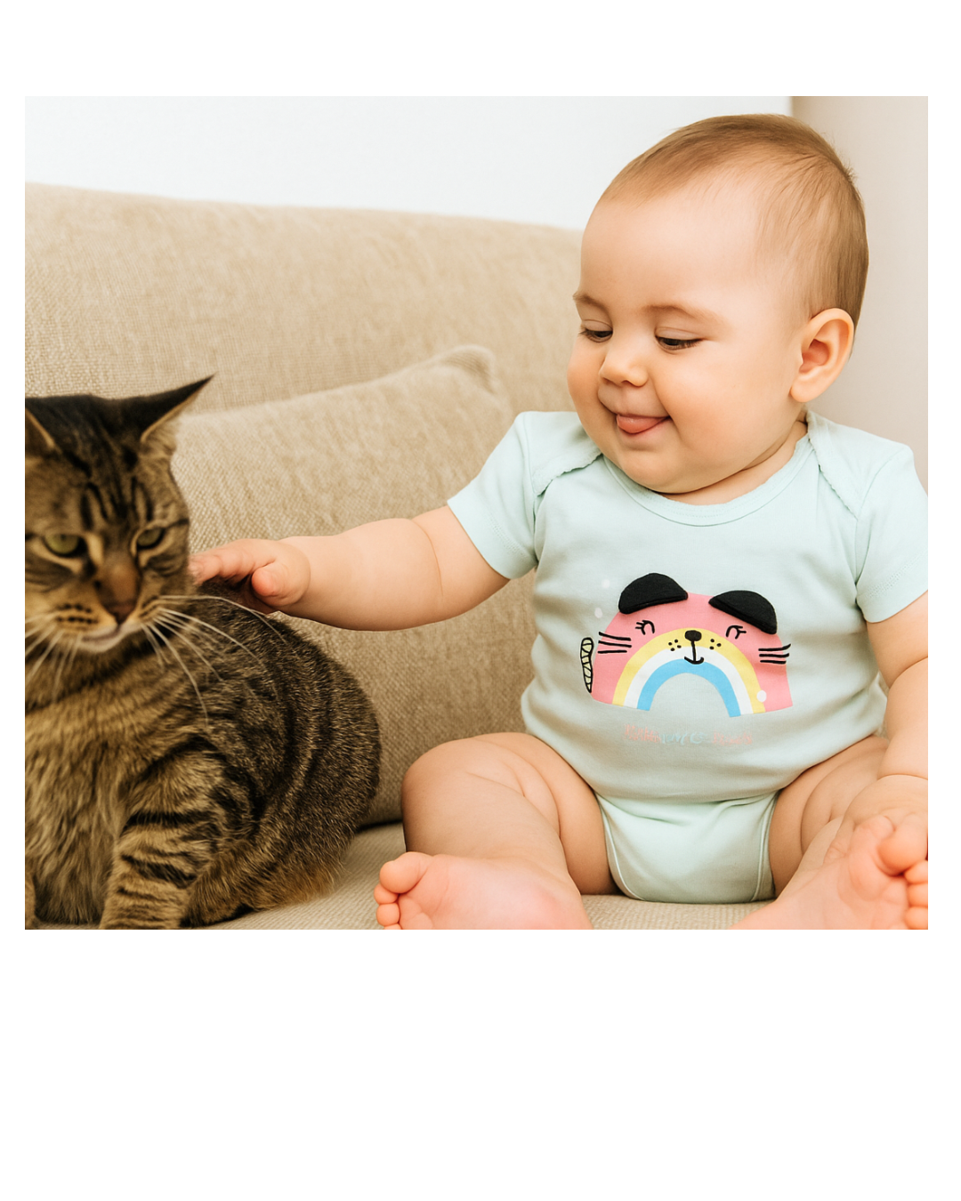 Set de 4 bodies manga corta 100% algodón para bebé hembra - ¡Últimos disponibles!