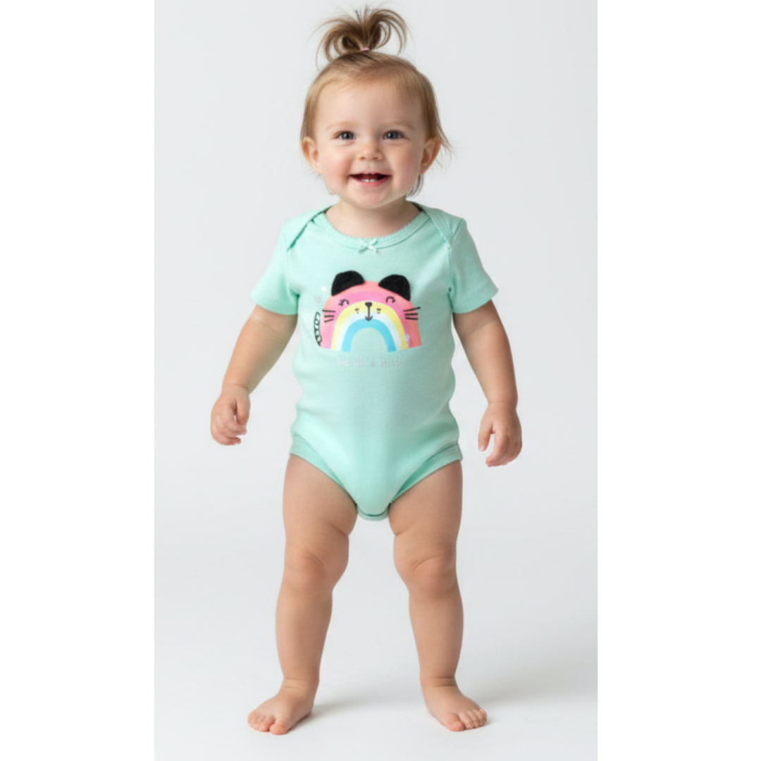 🐼 Pack 4 bodies algodón niña