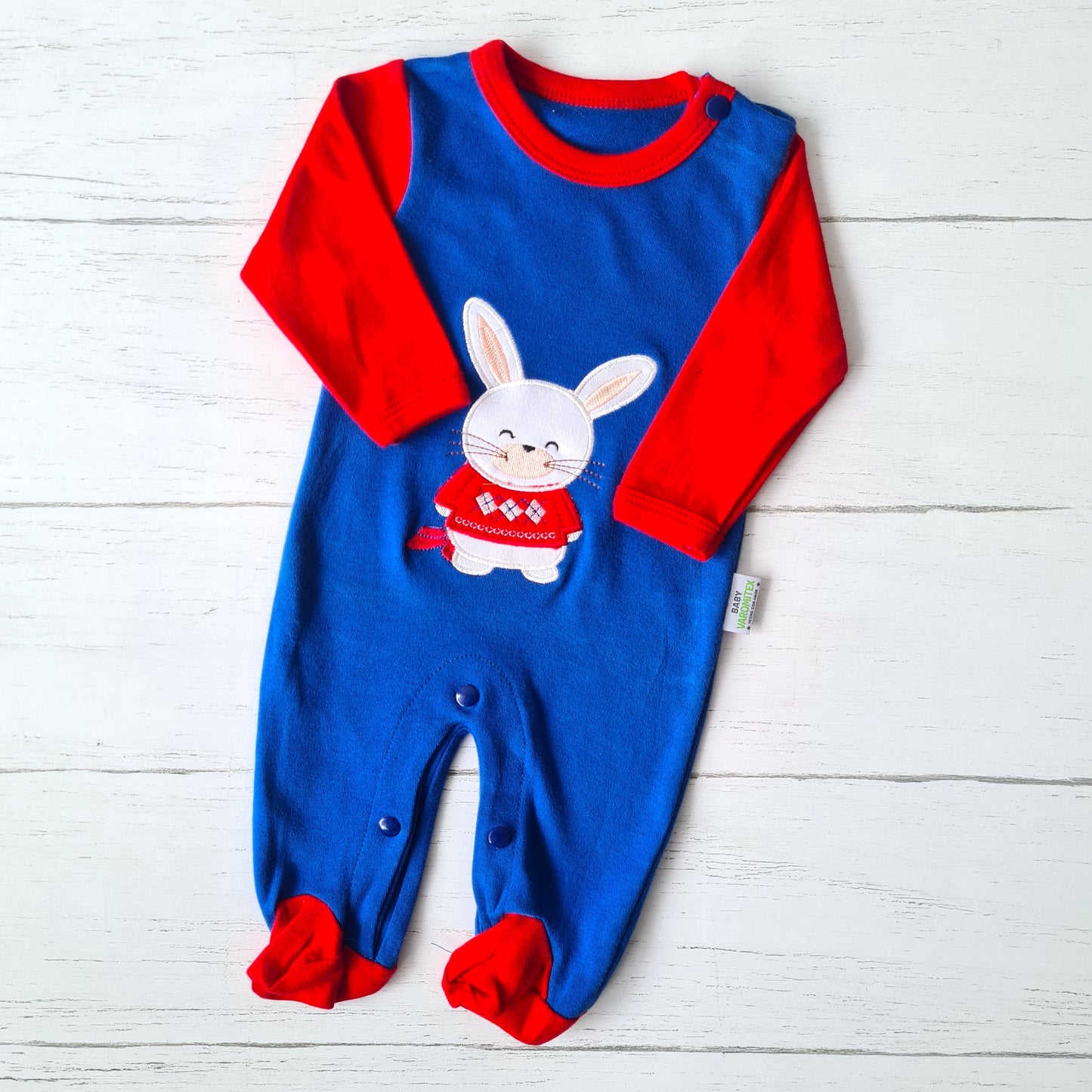 Enterito 100% algodón para bebé - Diseño conejito