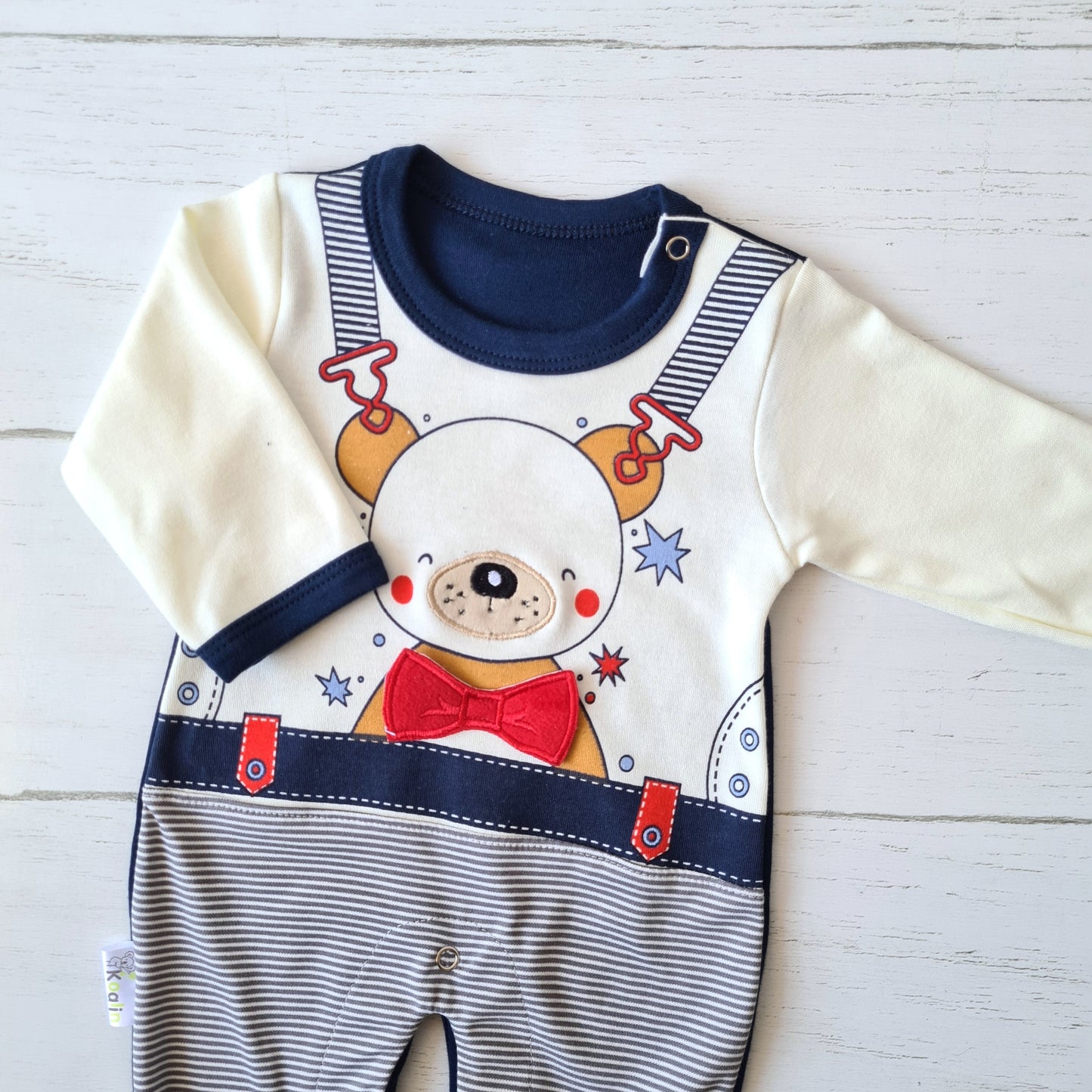 Enterito 100% algodón para bebé - Diseño osito