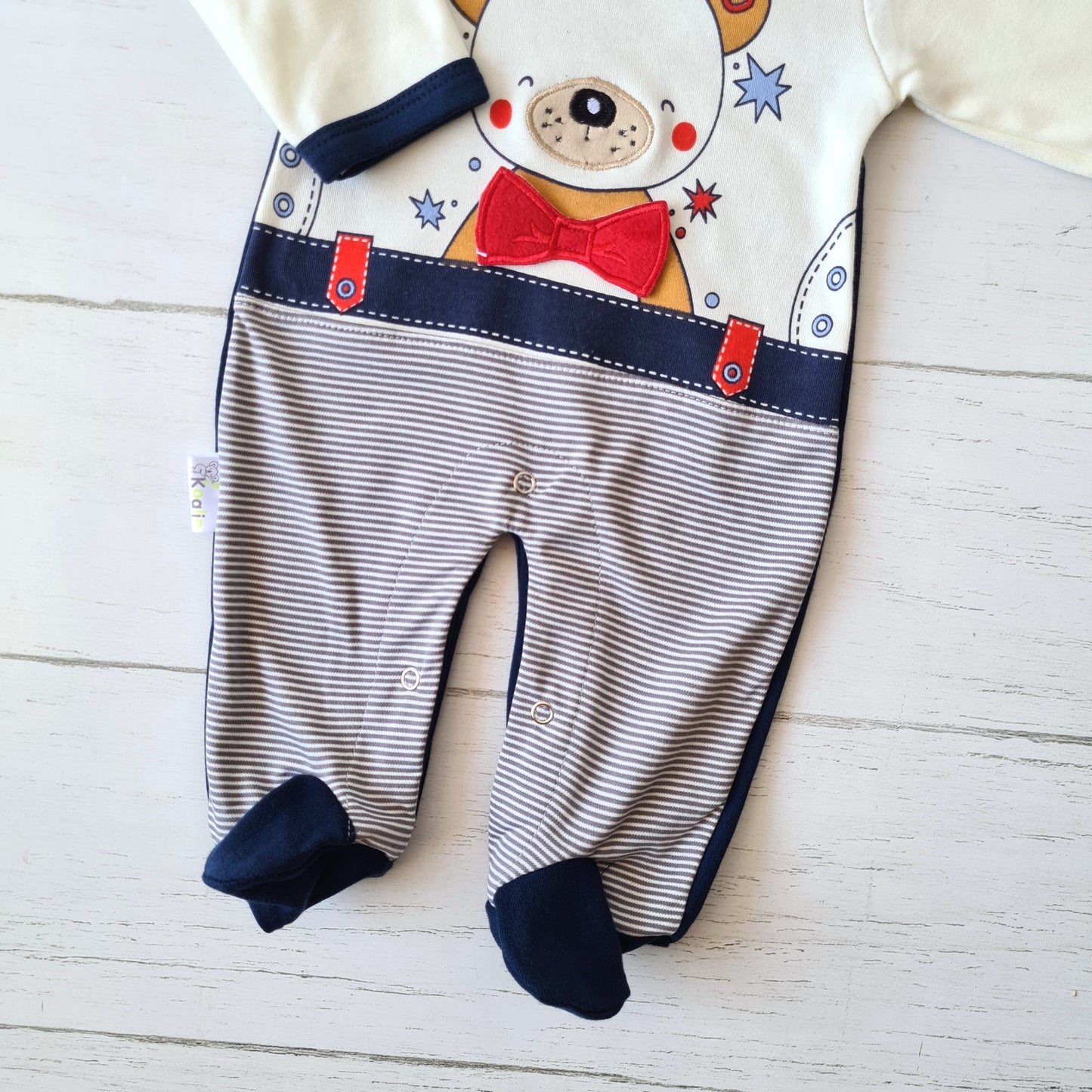 Enterito 100% algodón para bebé - Diseño osito