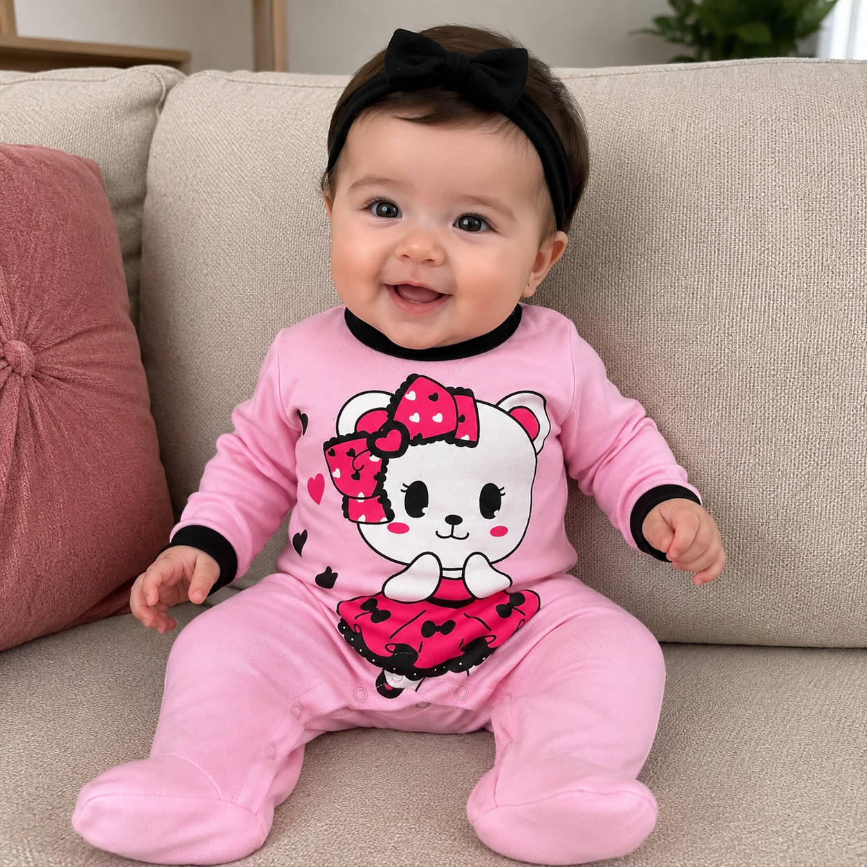 🐼 Enterito algodón bebé niña