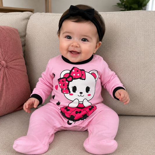 🐼 Enterito algodón bebé niña
