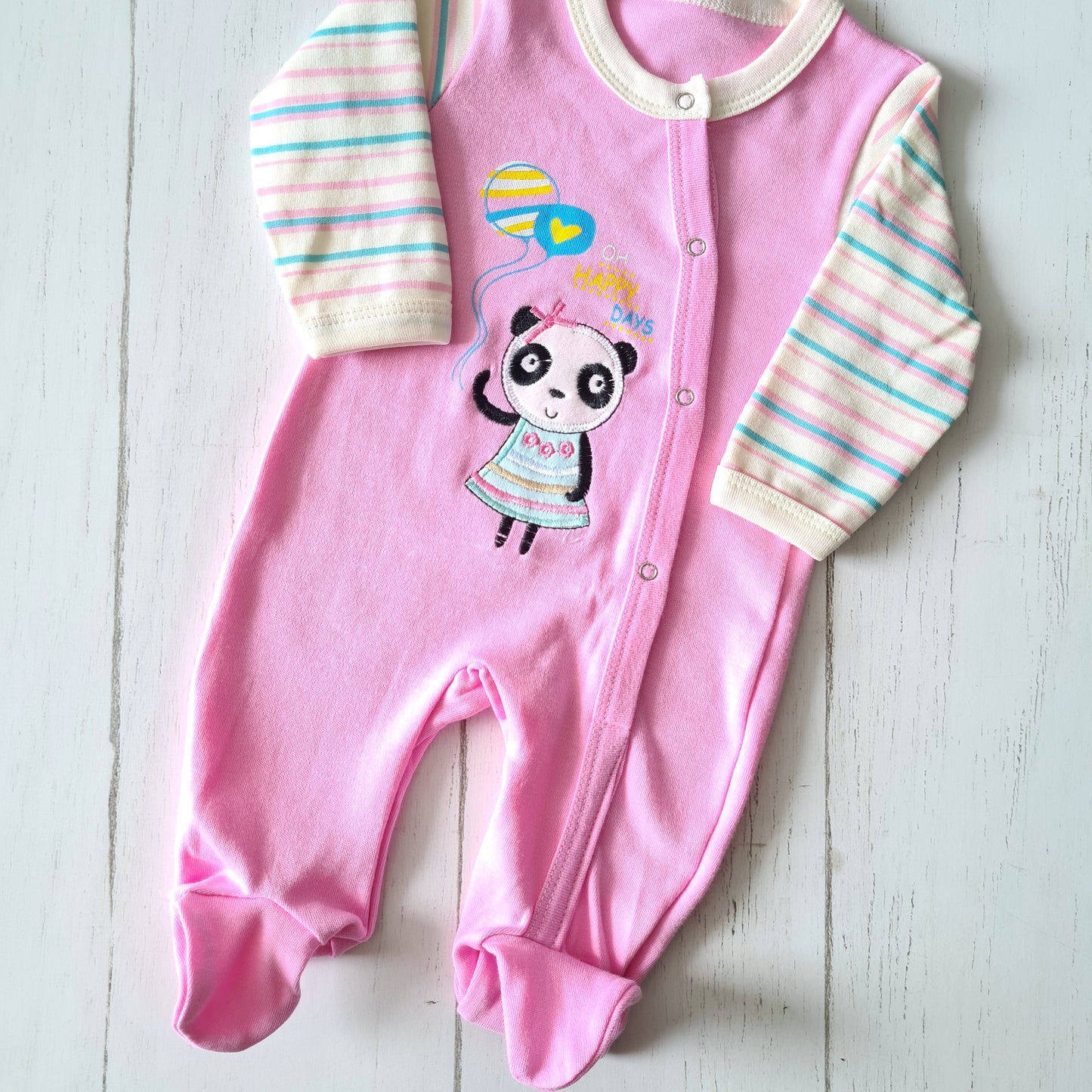 🐼 Enterito algodón bebé niña