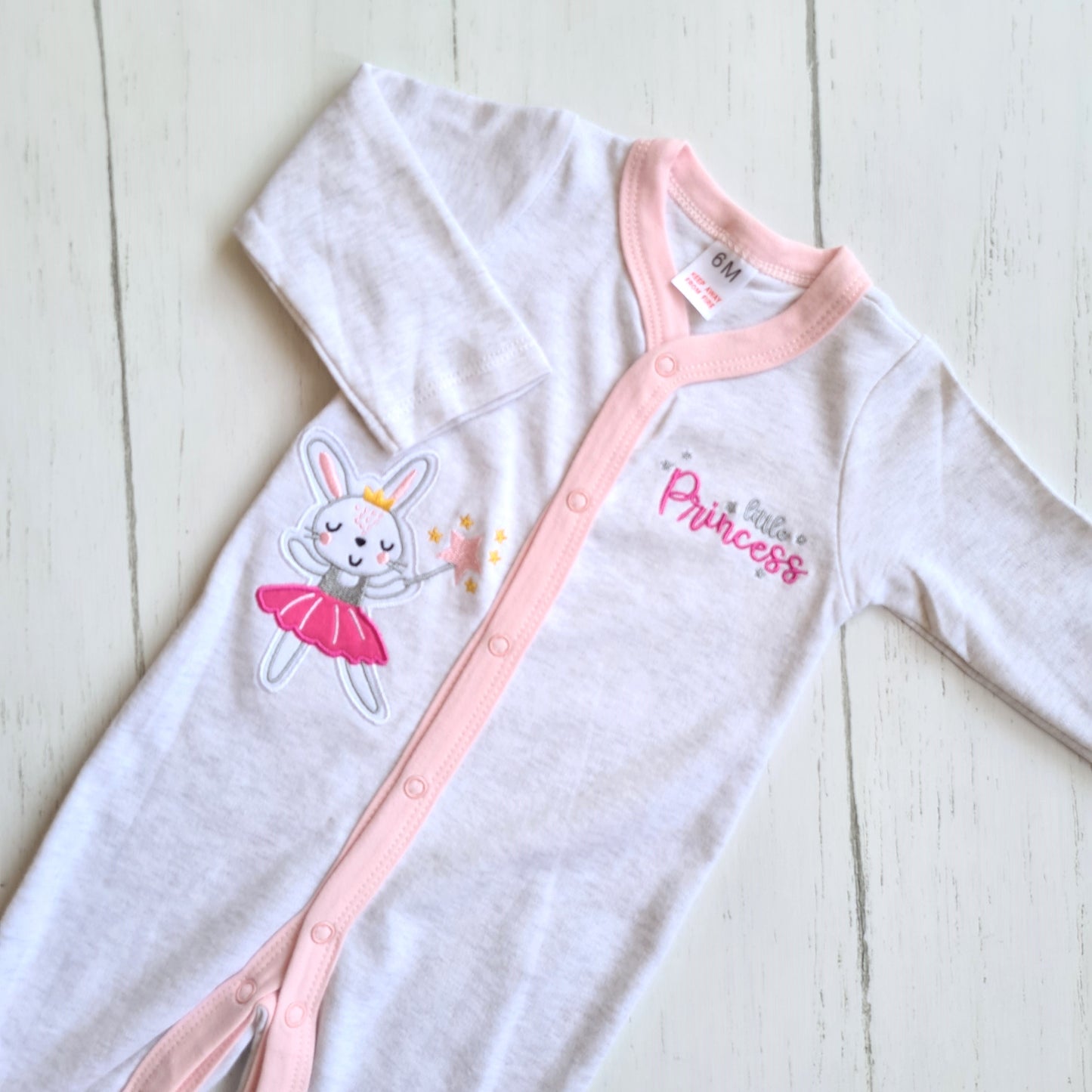 Enterito 100% algodón para bebé niña - Diseño conejita