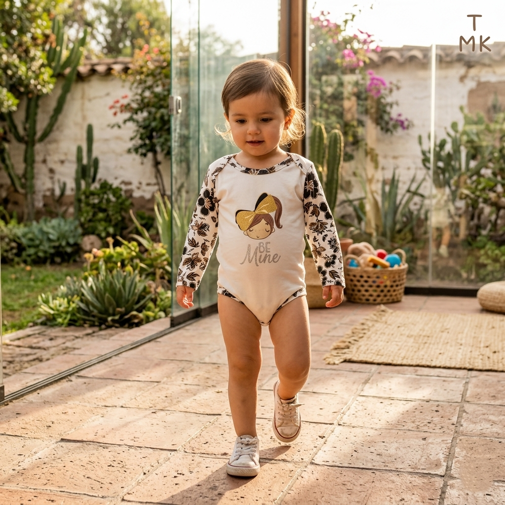 🐼 Pack 5 bodies algodón niña