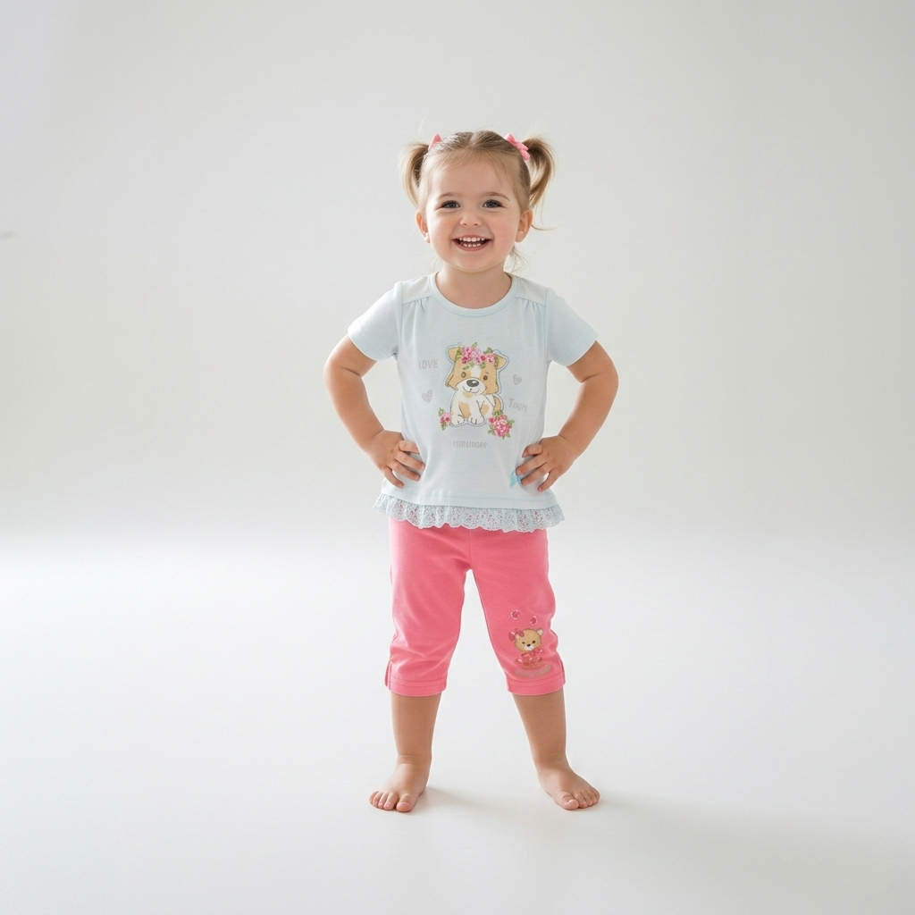 Conjunto 2 piezas 100% algodón para bebé y niñas - ¡Oportunidad única!