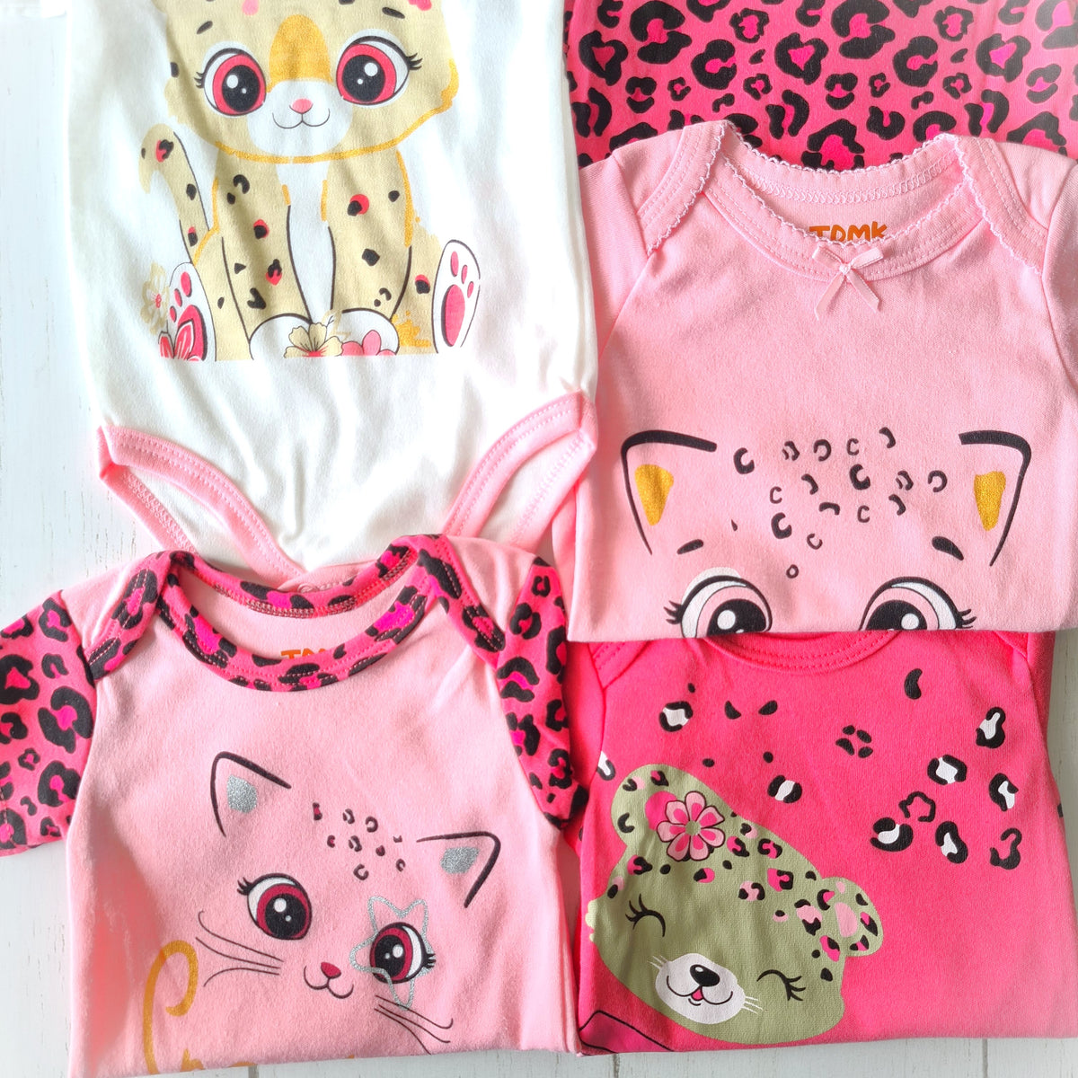 🐼 Pack 5 bodies algodón niña