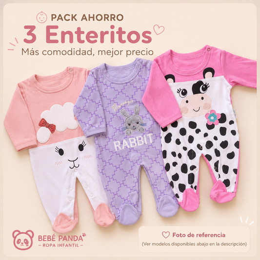 👶 Pack Ahorro 3 Enteritos – Más comodidad, mejor precio