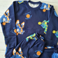 🐼 Pijama algodón azul con estampados