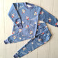 🐼 Pijama algodón azul con estampados