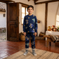 🐼 Pijama algodón azul con estampados