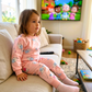 🐼 Pijama Algodón rosada con estampados