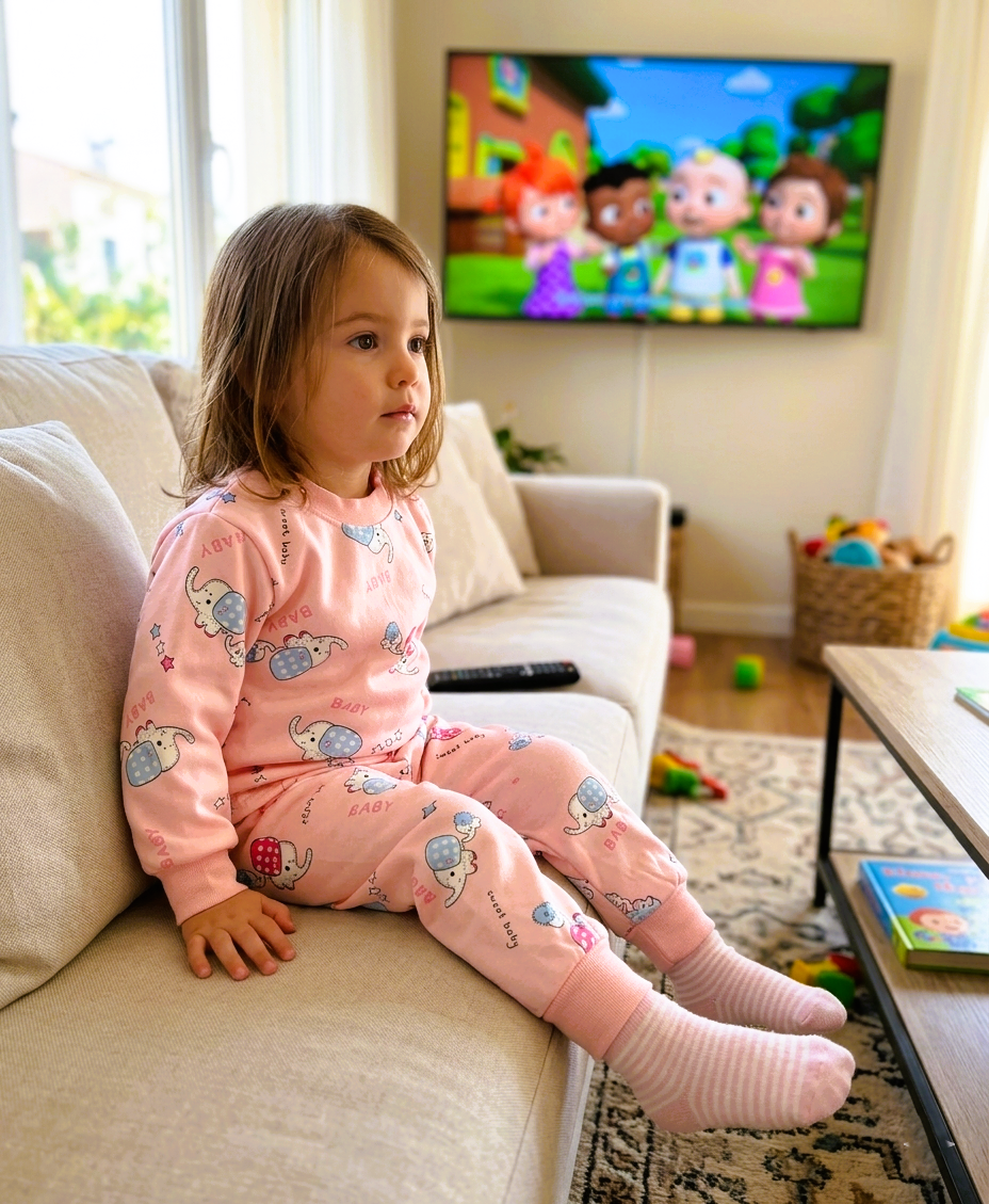 🐼 Pijama Algodón rosada con estampados