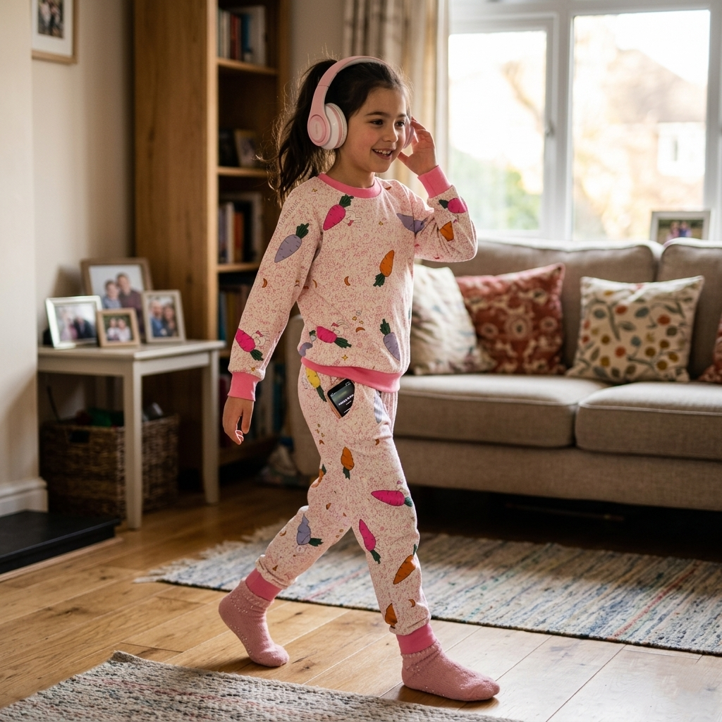 🐼 Pijama Algodón rosada con estampados