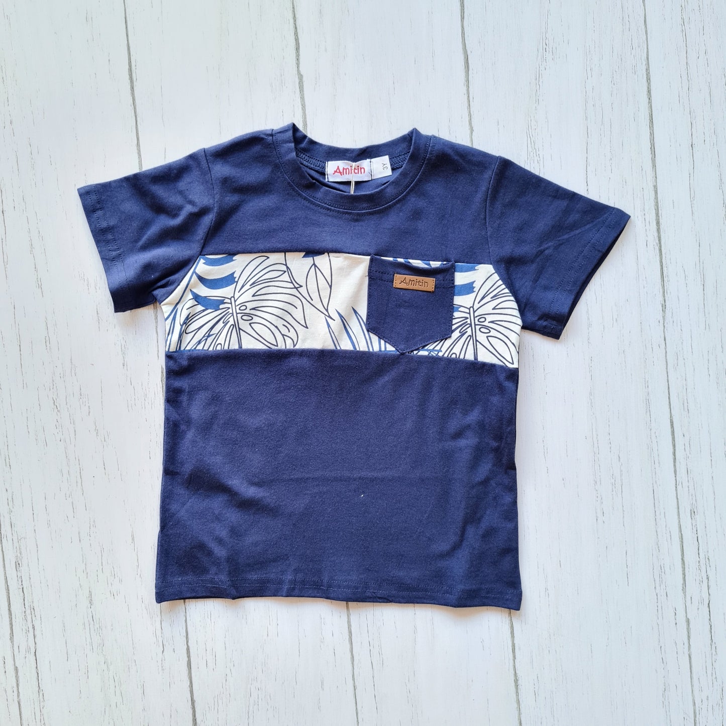 Polera algodón para niño - Color azul