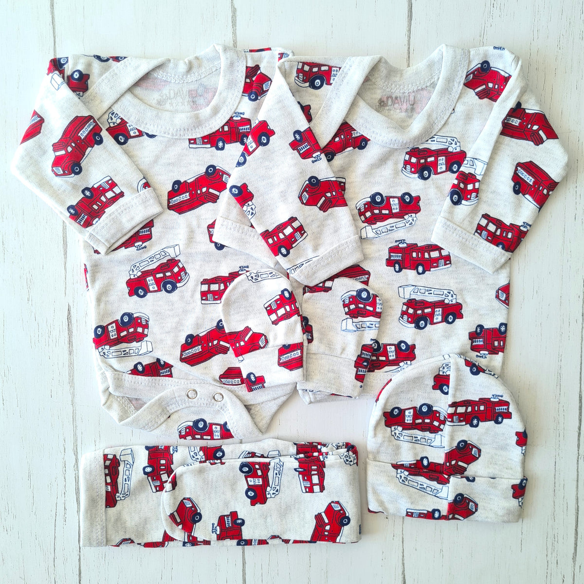 🐼 Ajuar algodón estampado 5 piezas