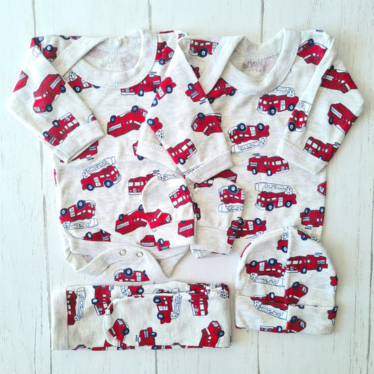 🐼 Ajuar algodón estampado 5 piezas