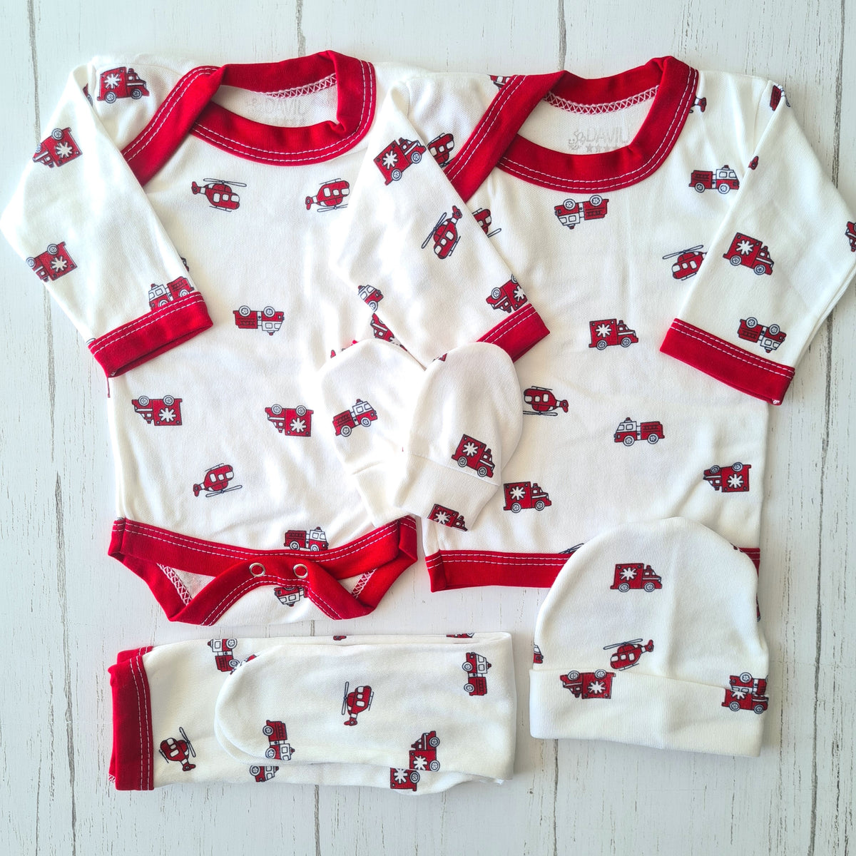 🐼 Ajuar algodón estampado 5 piezas