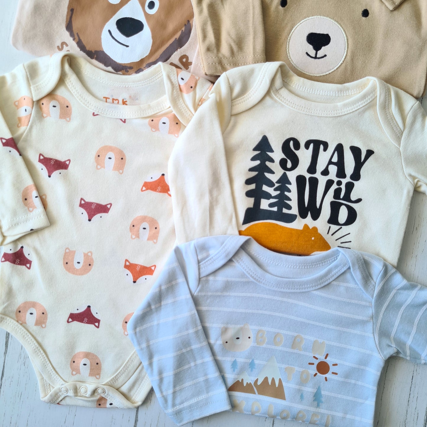 🐼Pack 5 bodies algodón niño