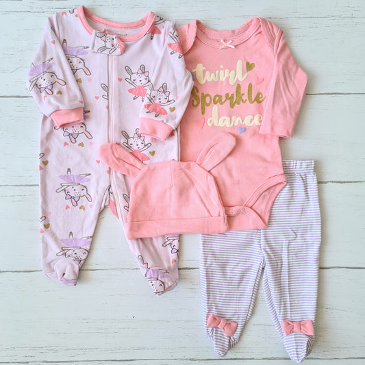 Sets de 4 piezas 100% algodón para bebé - ¡Últimas unidades disponibles!