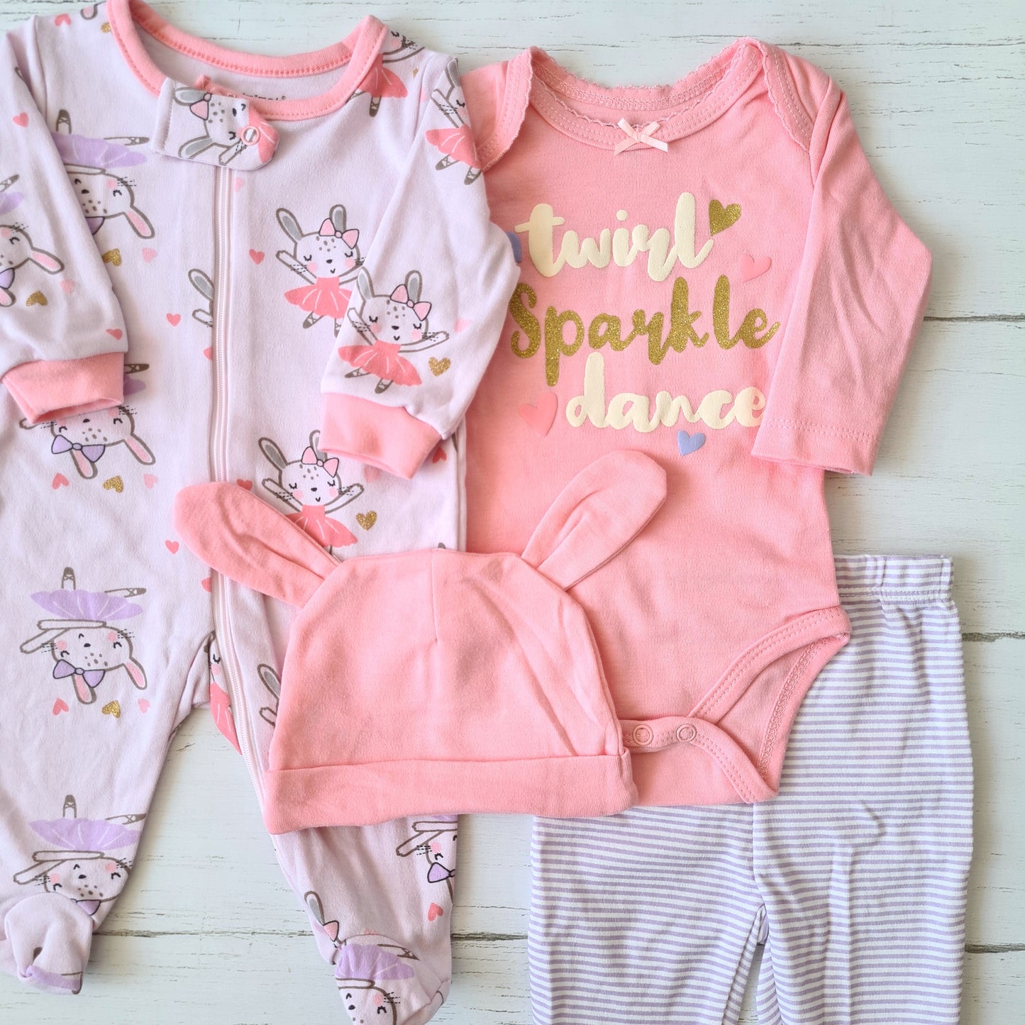 Sets de 4 piezas 100% algodón para bebé - ¡Últimas unidades disponibles!