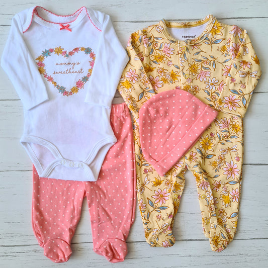 Sets de 4 piezas 100% algodón para bebé - ¡Últimas unidades disponibles!