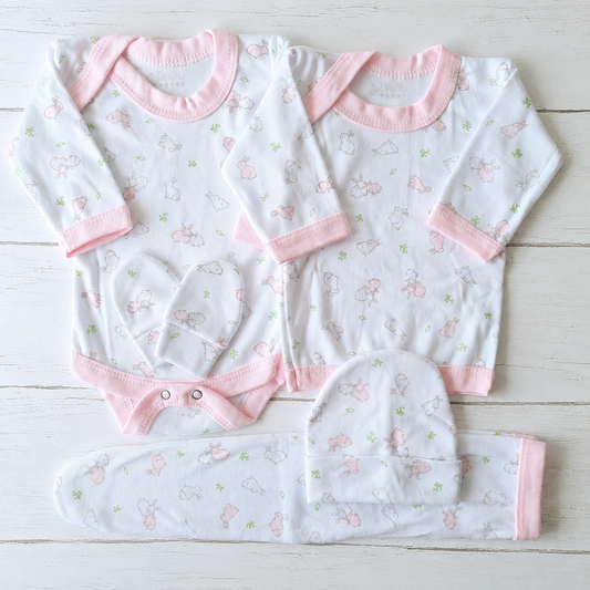 🐼 Ajuar algodón estampado 5 piezas