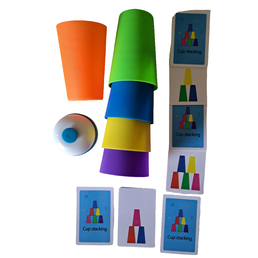 Juego vasos de colores