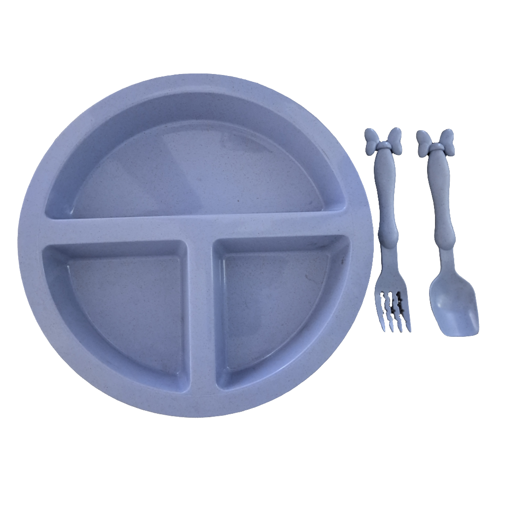 Plato con tenedor y cuchara (Libre de BPA)