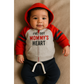 Conjunto 2 piezas 100% algodón abrigado para bebé niño - Modelito corazón de mami