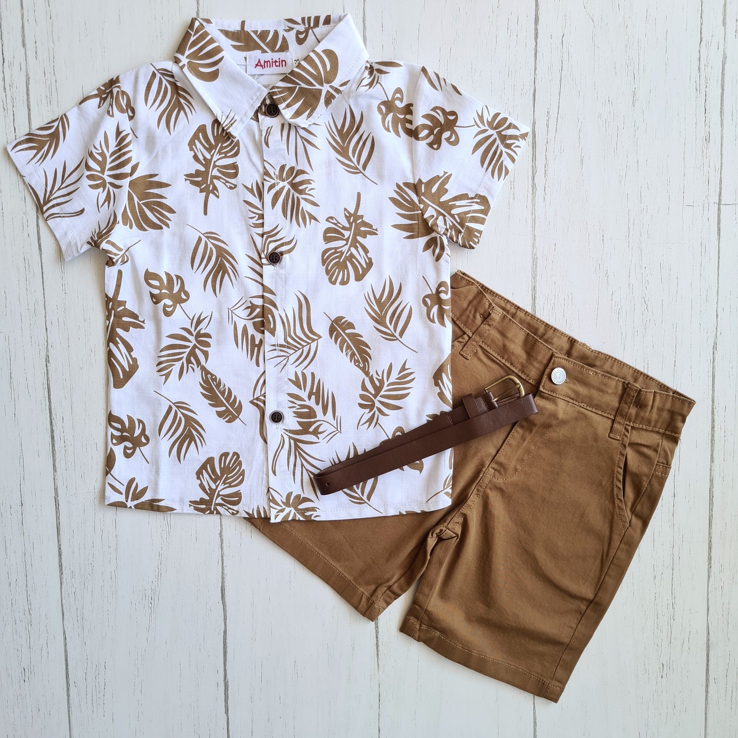 Conjunto 3 piezas para niño - Modelito con cinturón