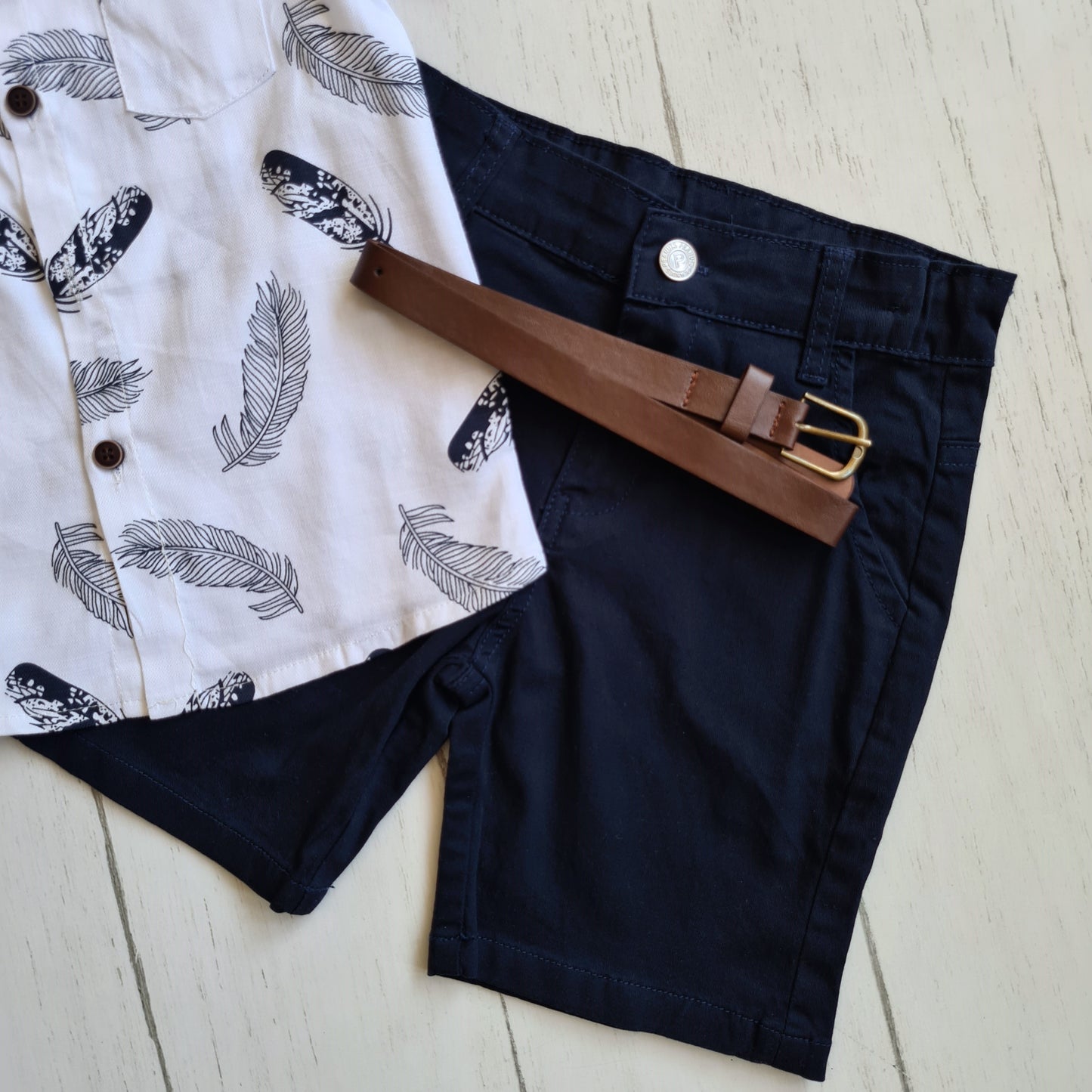 Conjunto 3 piezas para niño - Modelito con cinturón