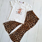 Conjunto 2 piezas algodón para niña - Estilo gatita print