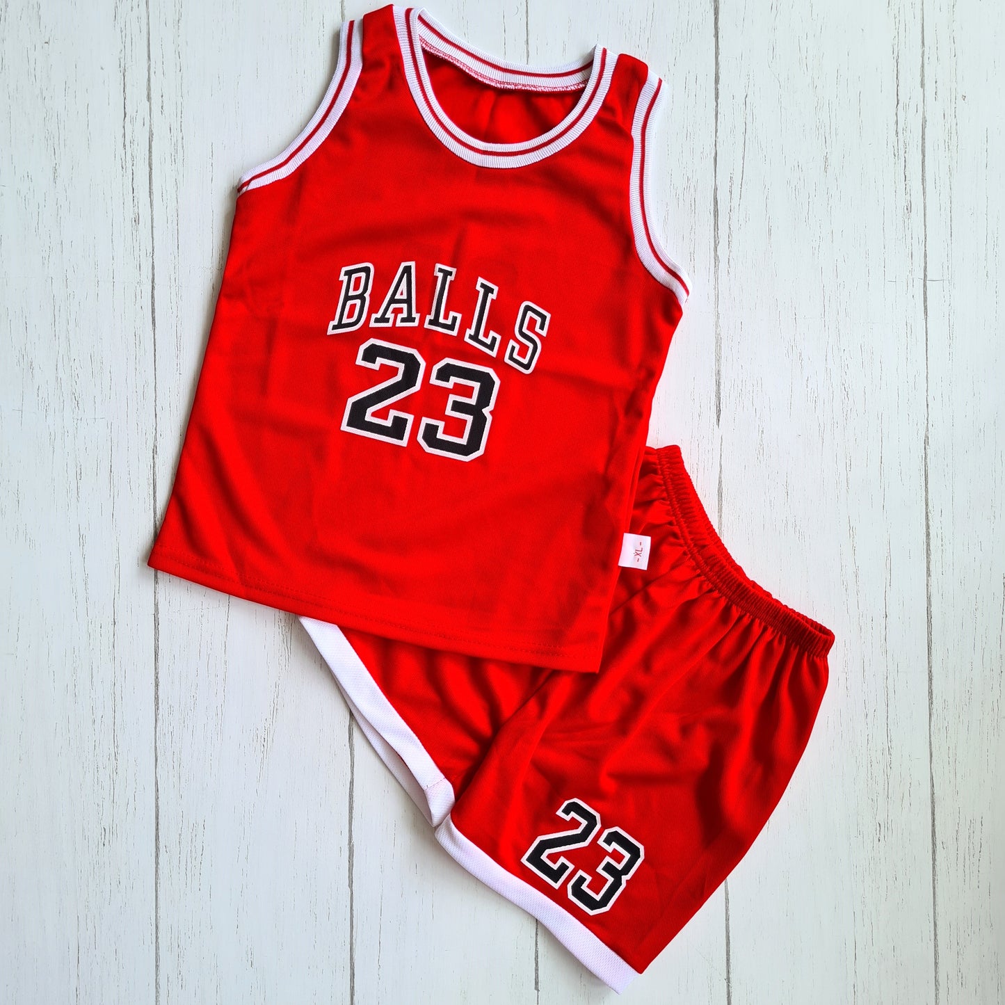 Conjuntos 2 piezas para niño - Modelito basquetbol rojo
