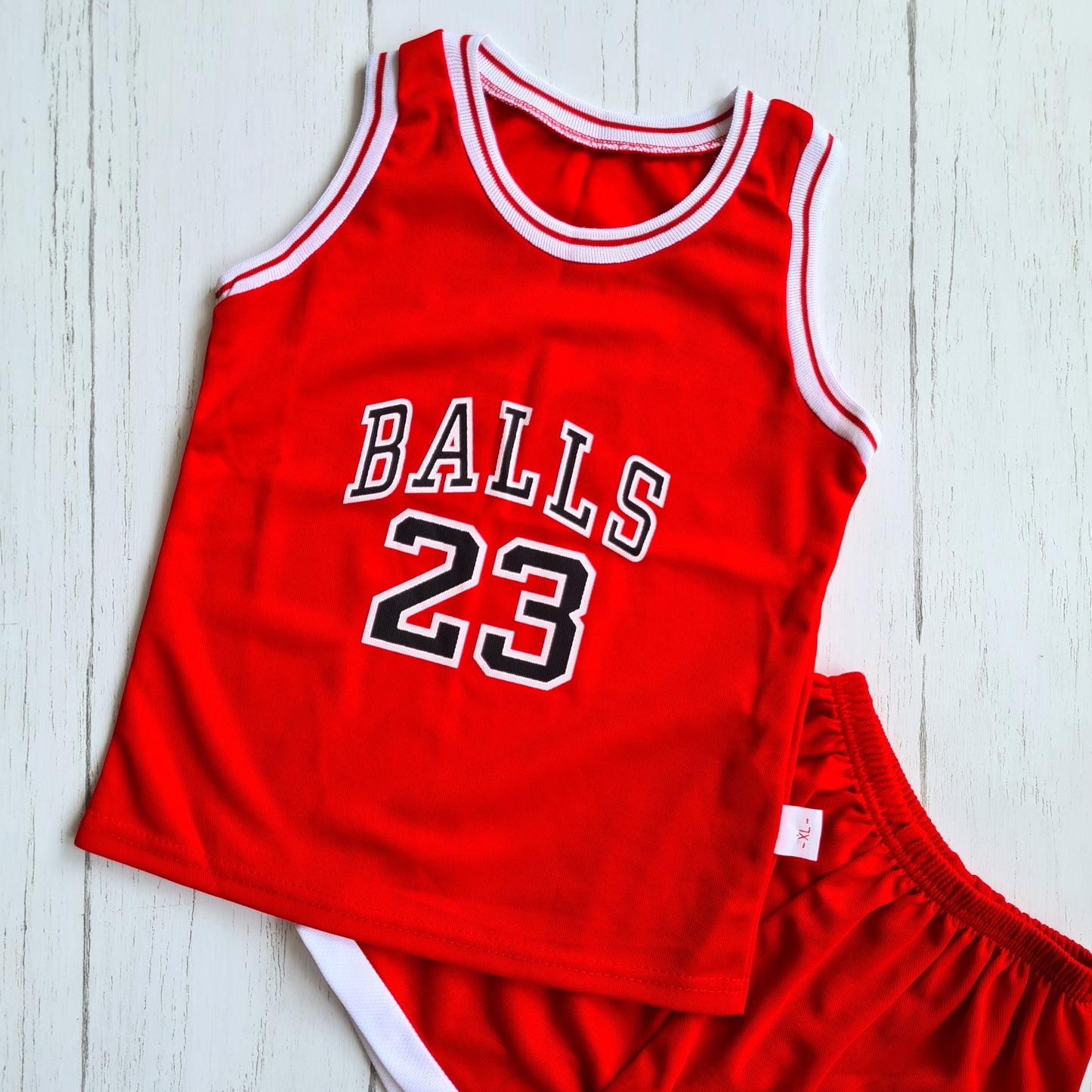 Conjuntos 2 piezas para niño - Modelito basquetbol rojo