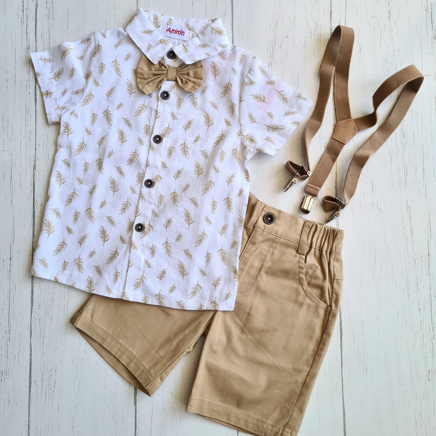 Conjunto 3 piezas para niño - Modelito con tirantes