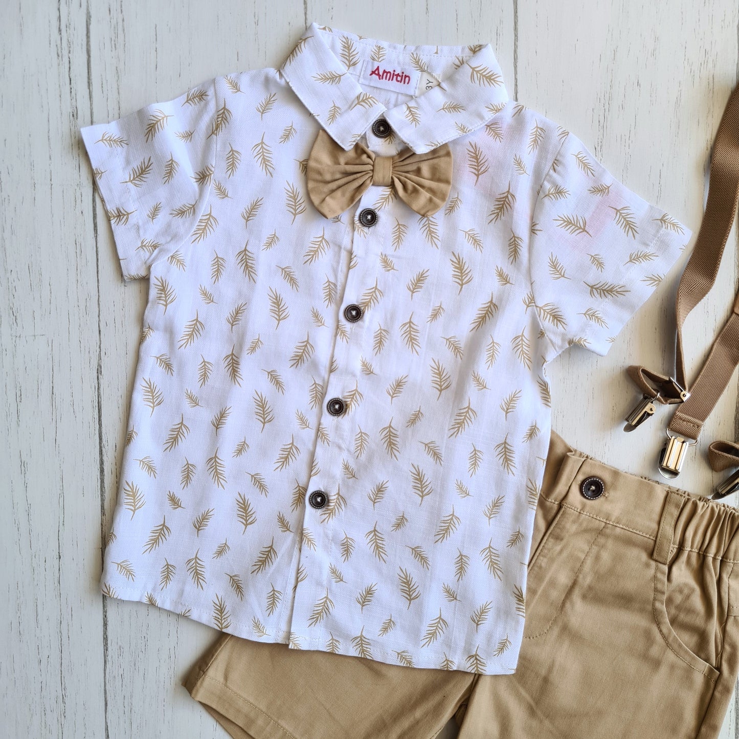 Conjunto 3 piezas para niño - Modelito con tirantes
