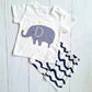 Conjunto 2 piezas algodón para bebé - Diseño elefante
