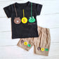 Conjunto 2 piezas algodón para bebé niño - Diseño Monitos
