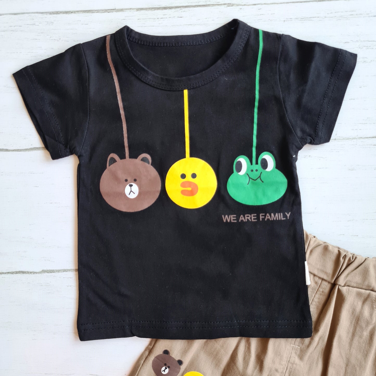 Conjunto 2 piezas algodón para bebé niño - Diseño Monitos