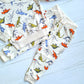 Conjunto 2 piezas algodón abrigado para niño - Diseño dinosaurios