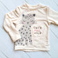 Conjunto 2 piezas 100% algodón abrigado para niña - Diseño tigrita