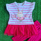 Conjunto 2 piezas 100% algodón para bebé hembra - Modelito conejita fucsia