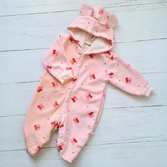 Enterito plush abrigado rosa