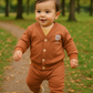 Conjunto 3 piezas 100% algodón abrigado para bebé niño - ¡Último disponible en stock!
