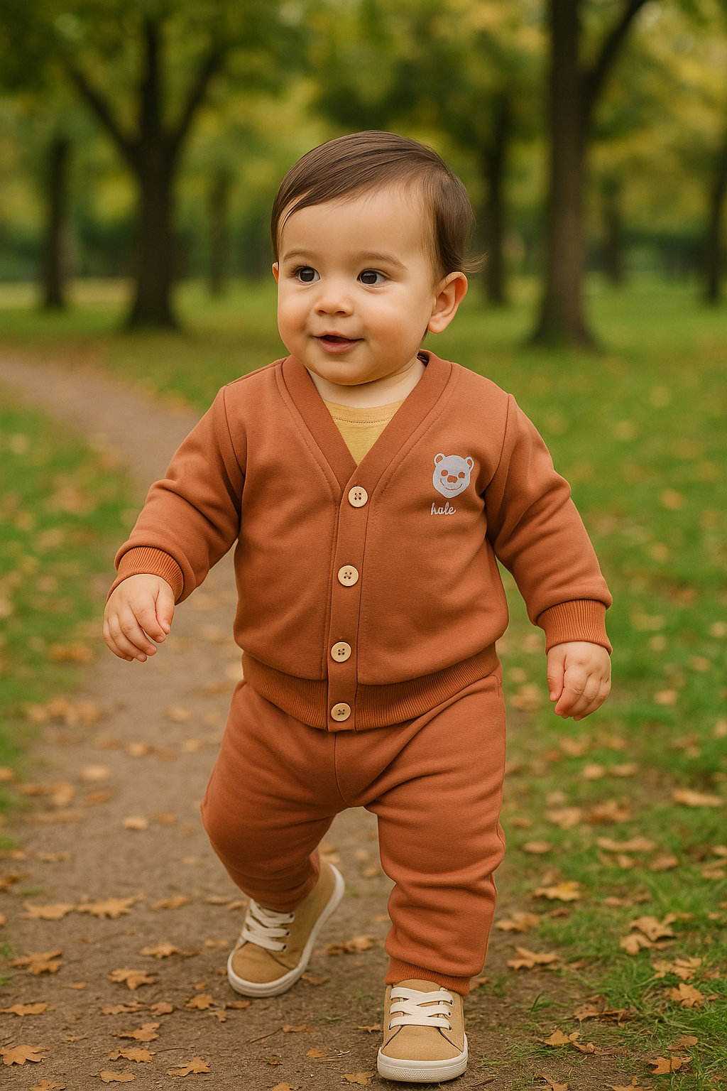 Conjunto 3 piezas 100% algodón abrigado para bebé niño - ¡Último disponible en stock!