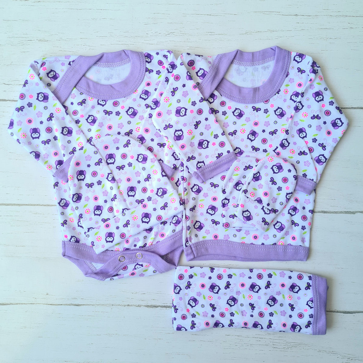 🐼 Ajuar algodón estampado 5 piezas