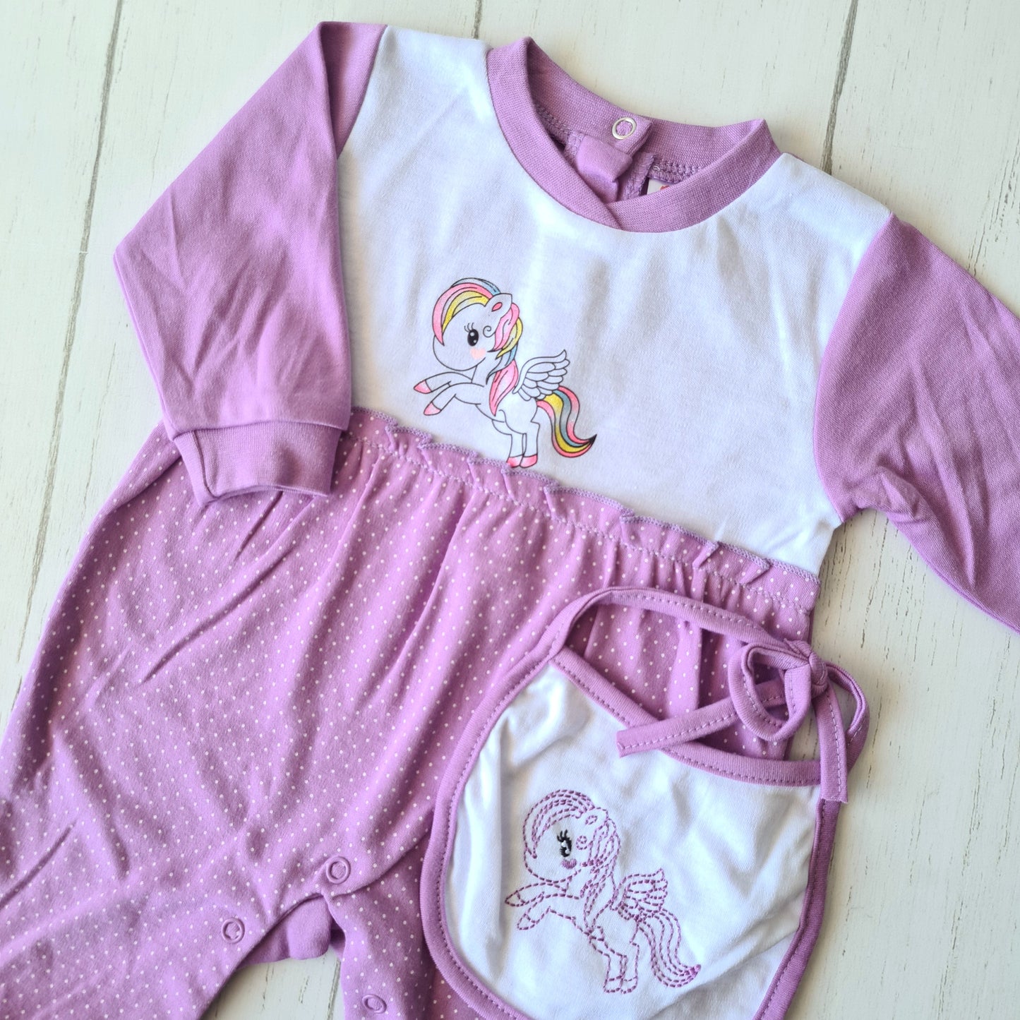 🐼 Enterito algodón bebé niña