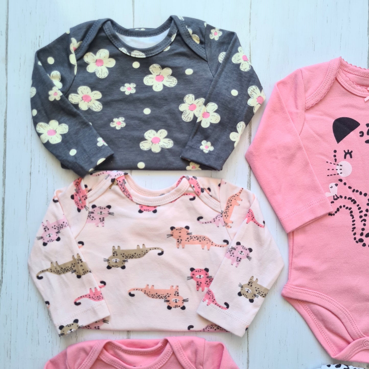 🐼 Pack 5 bodies algodón niña
